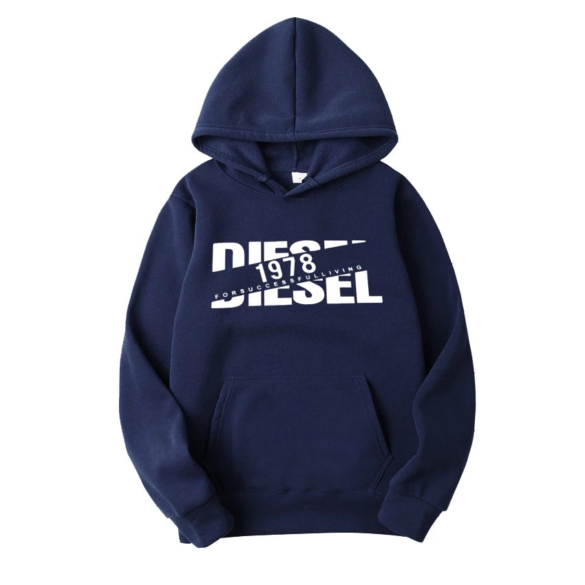 Men's hooded sweatshirt for autumn and winter warm and windproof comfortable long sleeved top jogging hooded sweatshirt hoodie