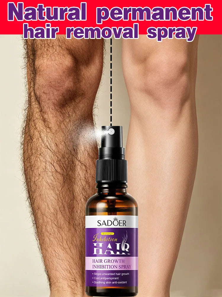 Natural Hair Inhibiting Spray Gently Soothes Nourishes Skin Painless Depilatory Agent Inhibits Hair Growth in Chest Armpit Thigh