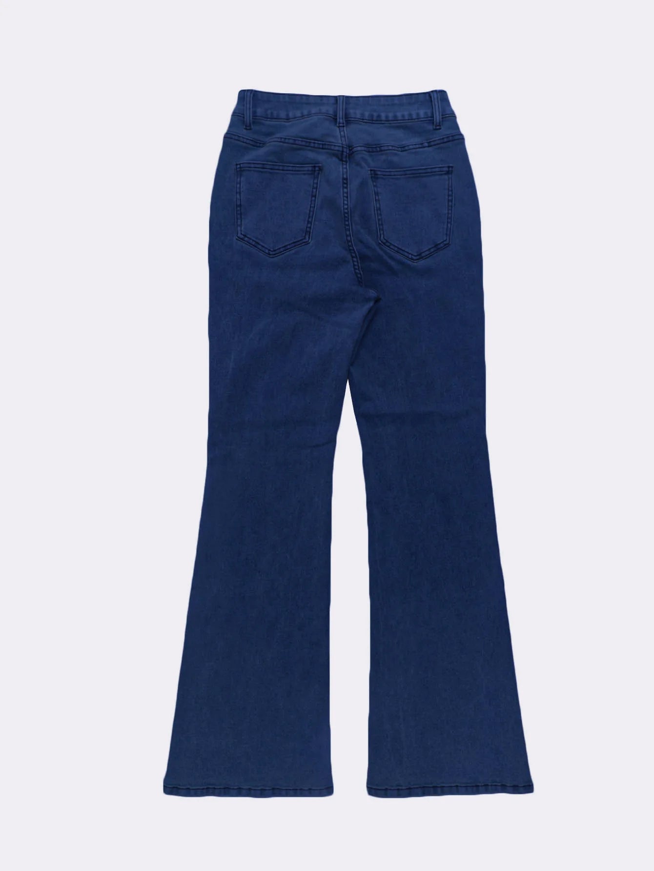 Men Jeans Boot Cut Solid Jean Wide Leg Denim Pant Distressed Washed Full Ankle Length Pockets Zipper Fly High Waist Basics