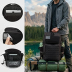 45L Large Capacity Tactical Hunting Backpack For Men With MOLLE Webbing System Dual Cup Holders Outdoor Survival Hiking Camping Rucksack For Wilderness Trip Travel Daily Work Commute Outdoor Camping Activities Gear Storage Ba