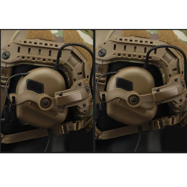 BOOIU Tactical Headset Holder Fast Helmet Rail Mount Adapter Multi-Angle Rotation Pickup Headphone Bracket OPS CORE ARC/Wendy