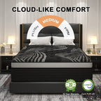 12"14" Gel Memory Foam Hybrid Pocket Spring Mattress Twin Full Queen King Bed Mattress In A Box, Medium Firm Motion Isolation