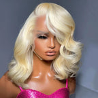HD Transparent Short Bob 613 Blonde Body Wave 13x6 Lace Front Human Hair Wigs For Women Brazilian Lace Frontal Wig Pre Plucked