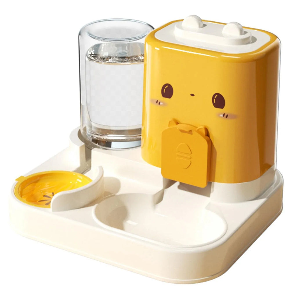 Portable Automatic Pet Feeder 2 In 1 Convenient Pet Supplies Waterer Food Container Removable Large Capacity Treat Dispenser