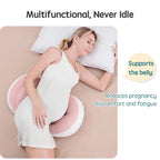 PANGDUBE Pregnancy Pillow with 1pc Free An Auxiliary Pillow Cotton Waist Support Pillow for Pregnant Women Sleeping Body Pillow
