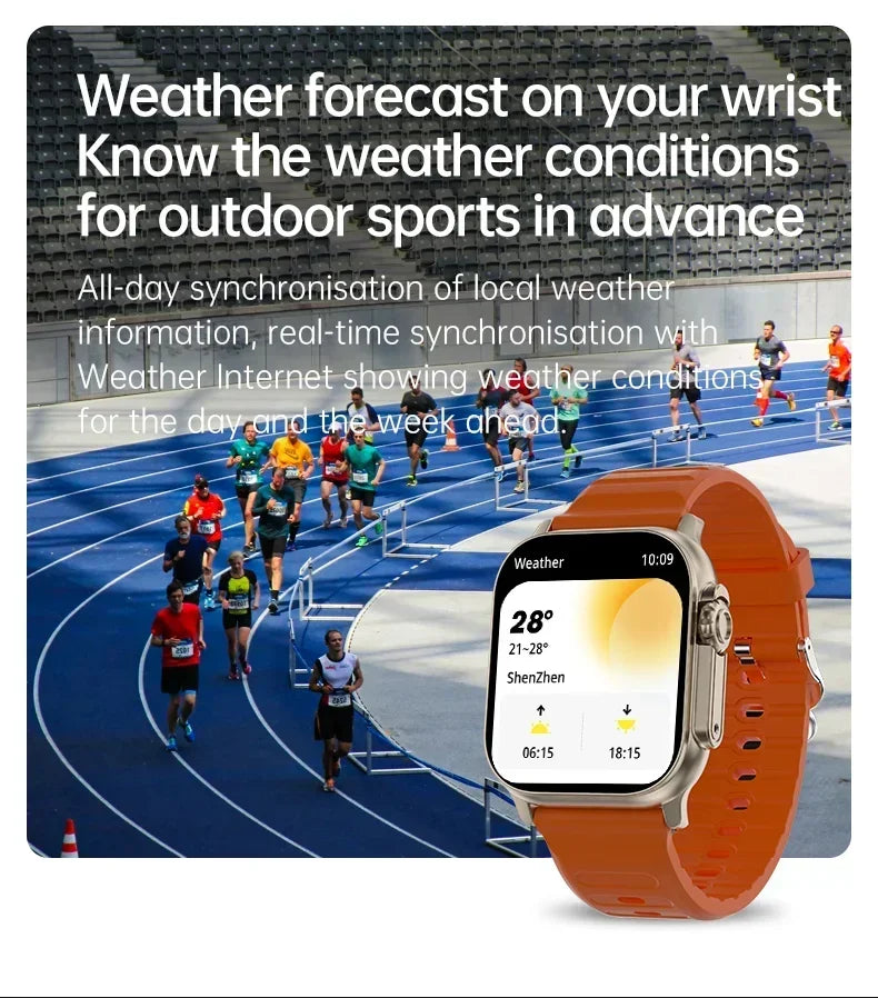New Smartwatch Men 49mm Series 8 2.3"AMOLED Screen NFC Compass Waterproof For Apple Watch IWO Ultra 8 Smart Watches 2026 Android