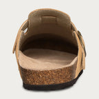 Comwarm Men Suede Clogs Slippers Classic Cork Footbed Mules Women Cozy Fashion Clogs Shoes With Arch Support Men Beach Sandals