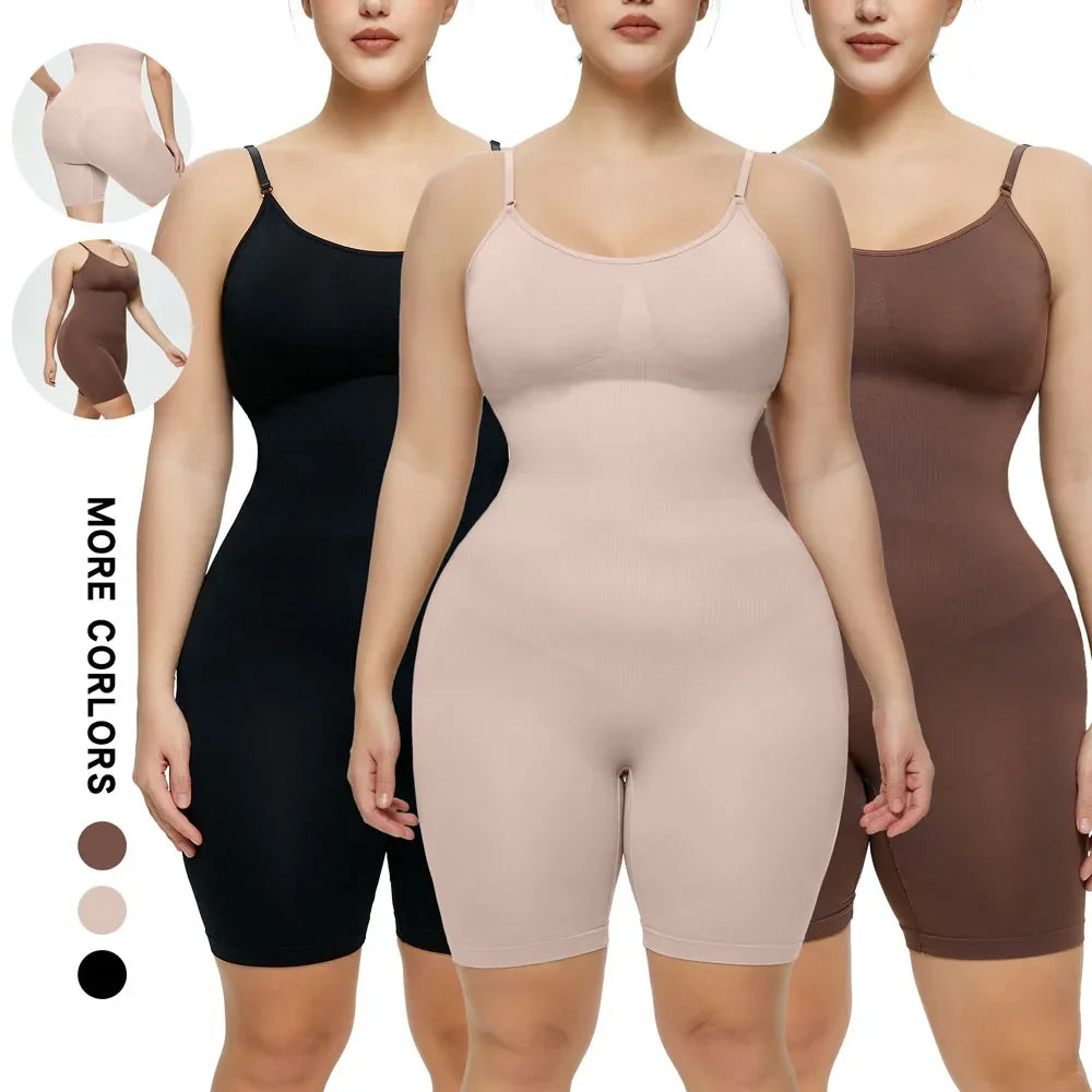 Women Full Body Shapewear Bodysuit for Belly Control Seamless Firm Waist Trainer Body Shaper Bodysuit Main image