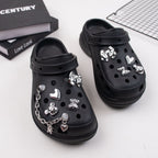 9PCS Summer Fashion Shoe Charms DIY Acrylic Butterfly Cartoon Bear Decoration Buckle for Clogs Shoe Charm Accessories