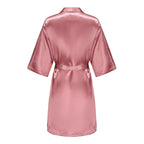 Wedding Bride Bridesmaid Robe Dressing Gown Sexy Women Bathrobe Nightgown Short Sleepwear Casual Flower Kimono Geisha M L XL