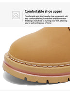 Classic Men High Top Boots High Quality Yellow Leather Boots Fashion Outdoor Sneakers Men Lace Up Non-Slip Ankle Boots for Men