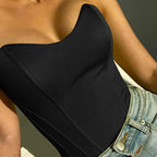 Sexy Women Tube Tops Solid Sleeveless Slim Skinny Corset Cropped Top 2026 Summer Casual Elegant Female Strapless Vest