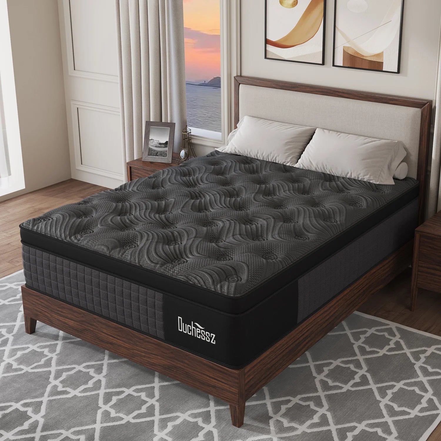 10"12"14"Twin Full Queen King Size Gel Memory Foam Pocket Spring Hydird Mattress In A Box Medium Firm Main image