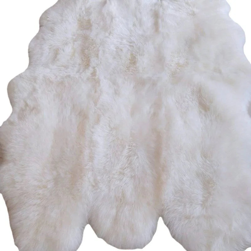 Nordic style Villa living room Tatami Australian wool carpet Pure wool sheepskin Bed blanket mattress 8Sheet stitching