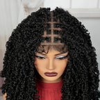Thick Braided Wigs Synthetic Full Lace Knotless Box Braided Lace Wigs Lace Frontal Natural Braids Wigs for Black Women