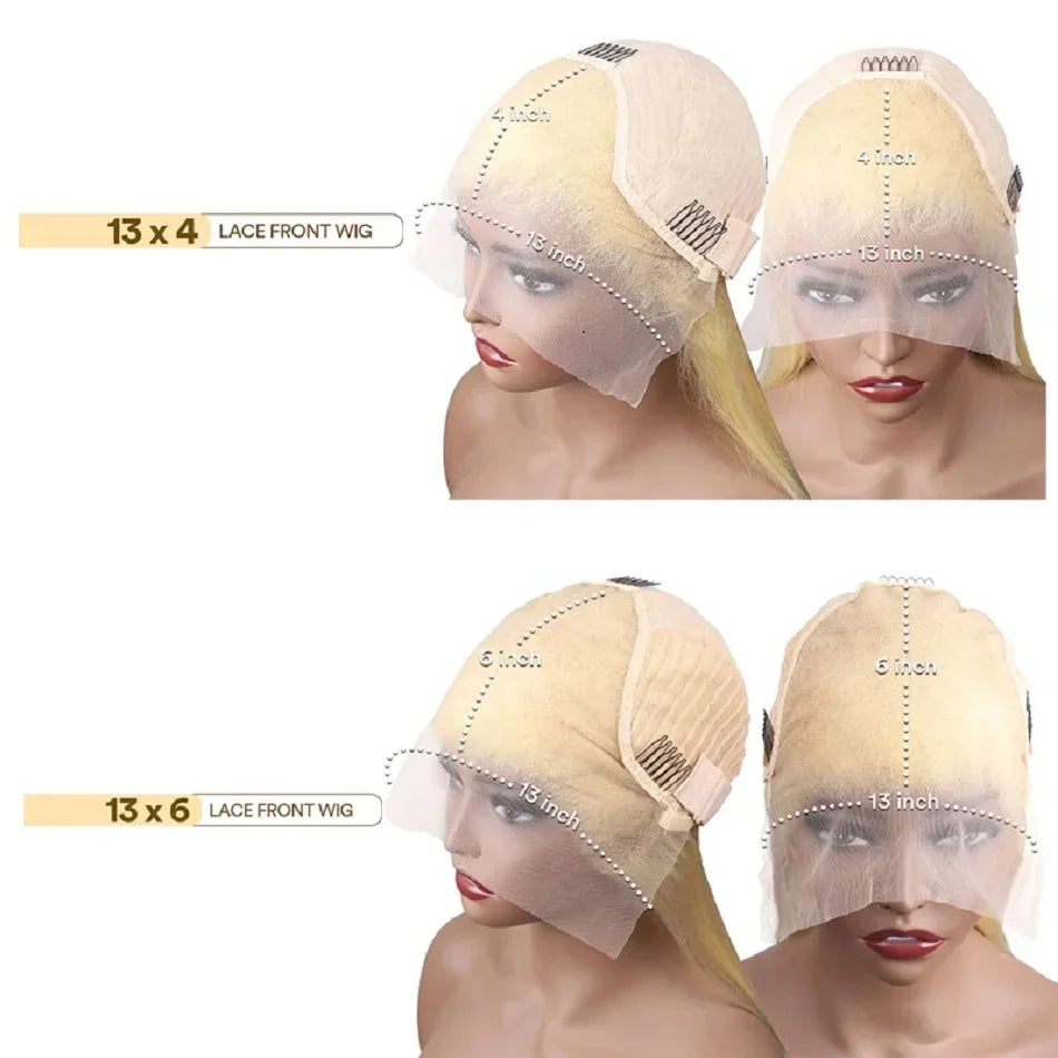 Blonde 613 Human Hair Wigs Straight Hd Lace Frontal Wig 13X6 Brazilian Wig For Black Women 30 40 Inch Lace Front Wig 230 Density