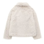 HXAO Winter Faux Fur Coat 2024 Woman New in coats Autumn Fur Plush Fluffy Jacket Warm Red Gray Black White Fur Coat Outerwears