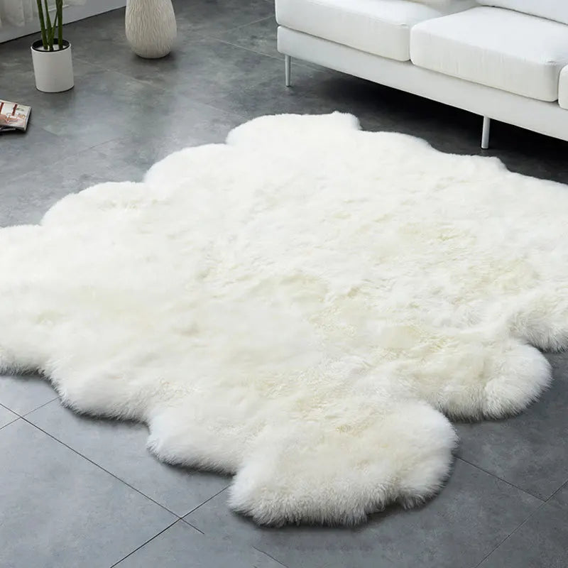 Nordic style Villa living room Tatami Australian wool carpet Pure wool sheepskin Bed blanket mattress 8Sheet stitching