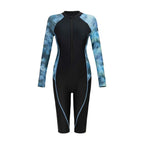 Women Swimsuit With Sleeve Female One-Piece Bathing Suit Summer Beachwear Swimming Costume Woman Full Swimwear Surfing Suit