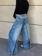 Trashy Y2K Style New Rock Hip Hop Baggy Wide Leg Jeans Pants Women 90S Clothes Vintage Straight Lady Denim Trousers Ropa Mujer