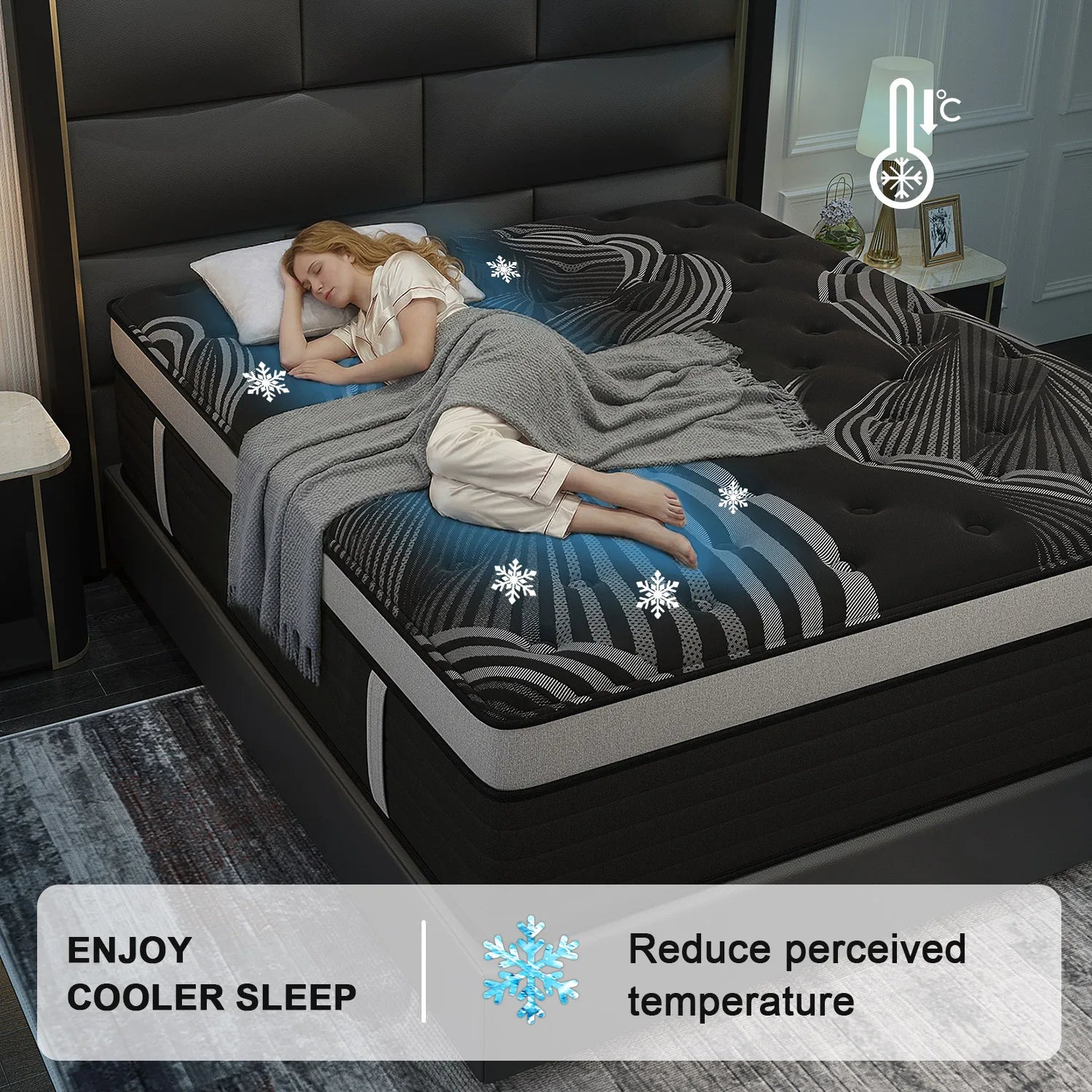 12"14" Gel Memory Foam Hybrid Pocket Spring Mattress Twin Full Queen King Bed Mattress In A Box, Medium Firm Motion Isolation