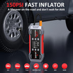 Car Jump Starter With Air Compressor Jump Starter Power Bank Portable Battery Starter 150PSI Air Pump With LED Light