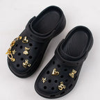 9PCS Summer Fashion Shoe Charms DIY Acrylic Butterfly Cartoon Bear Decoration Buckle for Clogs Shoe Charm Accessories