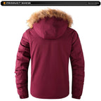New Winter Men Outwear Fleece Warm Removable Hooded Hiking Jacket Men Outdoor Windproof Casual Fashion Jacket Coat Male Clothing