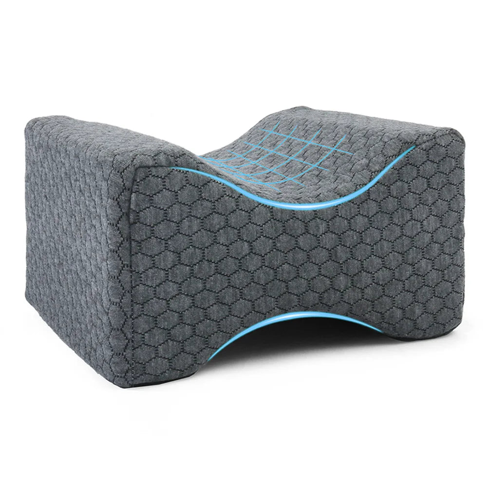Leg Pillow, Side Pillow, Memory Foam Knee Pillow with Side Sleeping Belt, Leg Knee Pillow with Removable and Washable Cover