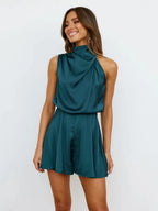 Fashion Ruffled Women Playsuits Sexy Backless High Waist Female Jumpsuit Romper Butterfly Sleeve Short Casual Summer Ropa Mujer