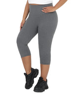 Plus Size Leggings for Women  Super soft High Waisted Tummy Control Yoga Capri Pants  No See Through Workout Running Leggings