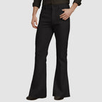 Vintage Flared Pants For Men Harajuku High Waist Skinny Pants Male Retro Slim Fit Bell Bottom Trousers Street Wear Pantalones