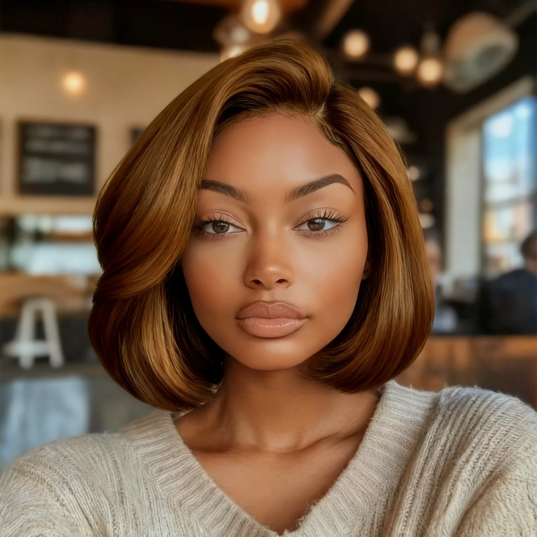 300% Density 13x4 Lace Front wig Short Bob Human Hair Wigs Straight Brazilian Hair Wigs for Women