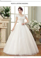 New Plus Size Wedding Dress Slimming Floor-length Back Strap Lace Flower Wedding Dresses for Women White Dress Vestidos De Novia