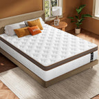 14 Inch Full Size Firm Mattress for Seniors Orthopedic Support Hybrid Pocket Springs Motion Isolation Fiberglass-Free