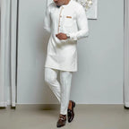 2026 new traditional men's suit luxury gentleman's shirt suit casual travel banquet men's two-piece set fashionable men's suit