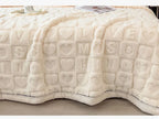 Solid Color Taffeta Velvet Carved Blanket Thick Double-Sided Plush Multifunctional Blanket Office Nap Quilt for All Seasons