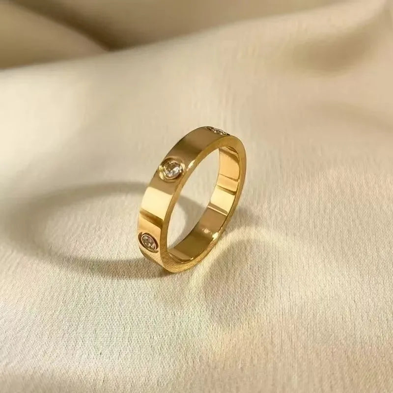 Zircon Stainless steel ring for man crystal rings for woman 2026 new trend Luxury Jewelry
