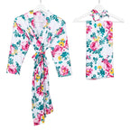 Maternity Robe,Matching Swaddle Set ,Mommy and Me Set, Floral Hospital Robe Bag,Baby Shower Gift,Mama Robe,Baby Girl Blanket