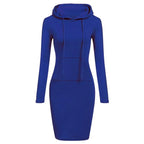 Autumn - Ready Ladies Hooded Dresses Blending Hoodie and Sweatshirt Elements for Fashionable Women's Wardrobe