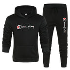 2026 Men's Tracksuit Hooded Sweatshirt+Sweatpants 2 Pcs Sets Sports Suit Casual Jogger Sportswear 2 Piece Male Streetwear Sets