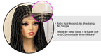 Synthetic Full Lace Locs Braided Wigs for Black Women 24 inches Knotless Box Dreadlock Braids Wig Lace Frontal Braiding Wig