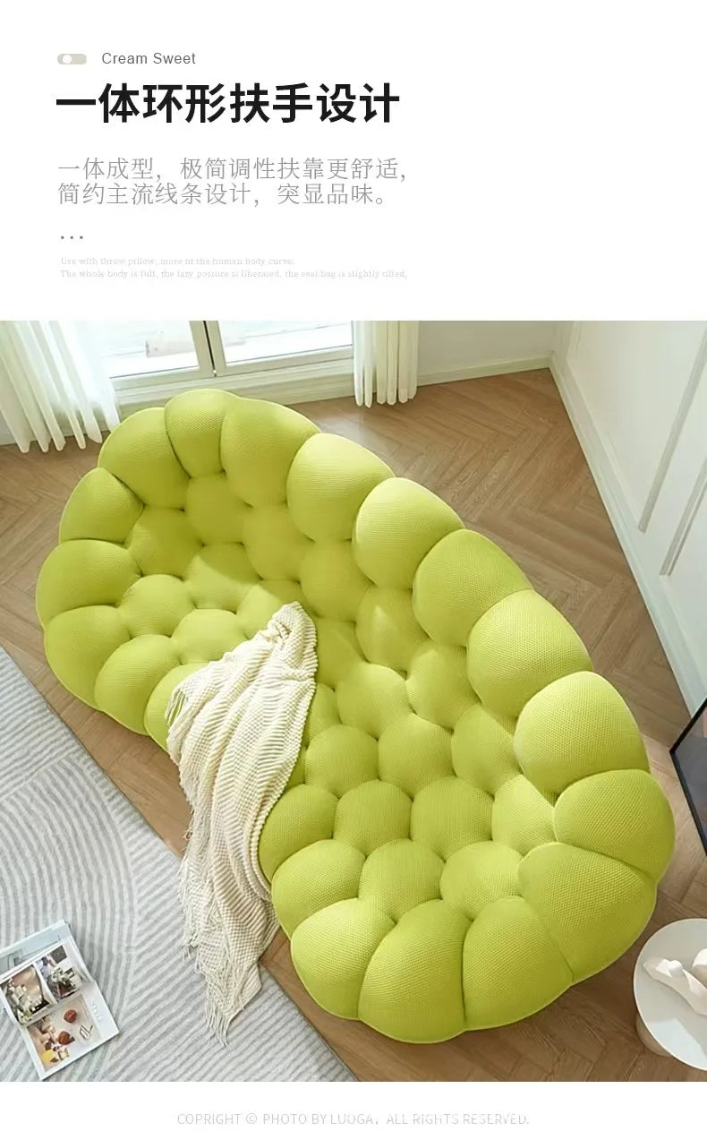 Compressed vacuum cross-border honeycomb pull-point bubble sofa special-shaped hall football three-person lazy sofa