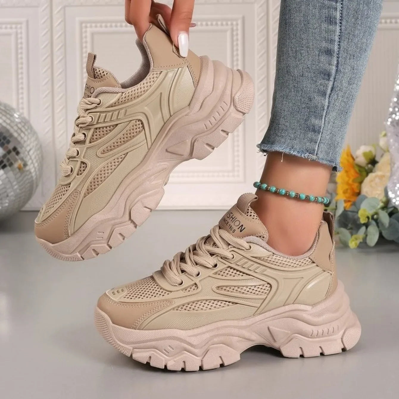 Women Sneakers 2026 New Fashion Chunky Sneakers Women Outdoor Tennis Platform Sports Shoes for Women Lightweight Designer Shoes