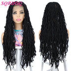 Dreadlocks Braided Wigs Synthetic Locs Full Lace Wig Female Braids Full Lace Wigs Women African Box Braids Hair Wigs For Woman