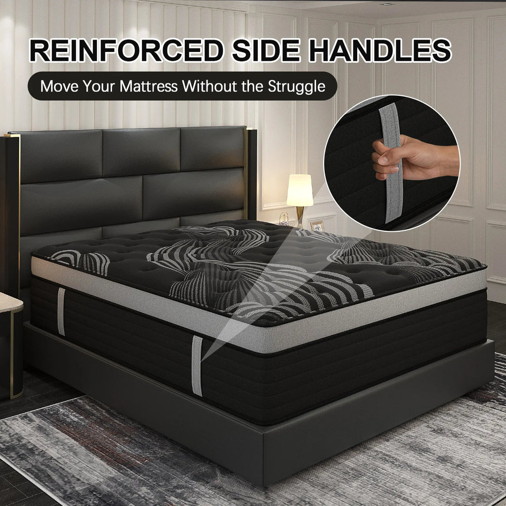 12"14" Gel Memory Foam Hybrid Pocket Spring Mattress Twin Full Queen King Bed Mattress In A Box, Medium Firm Motion Isolation