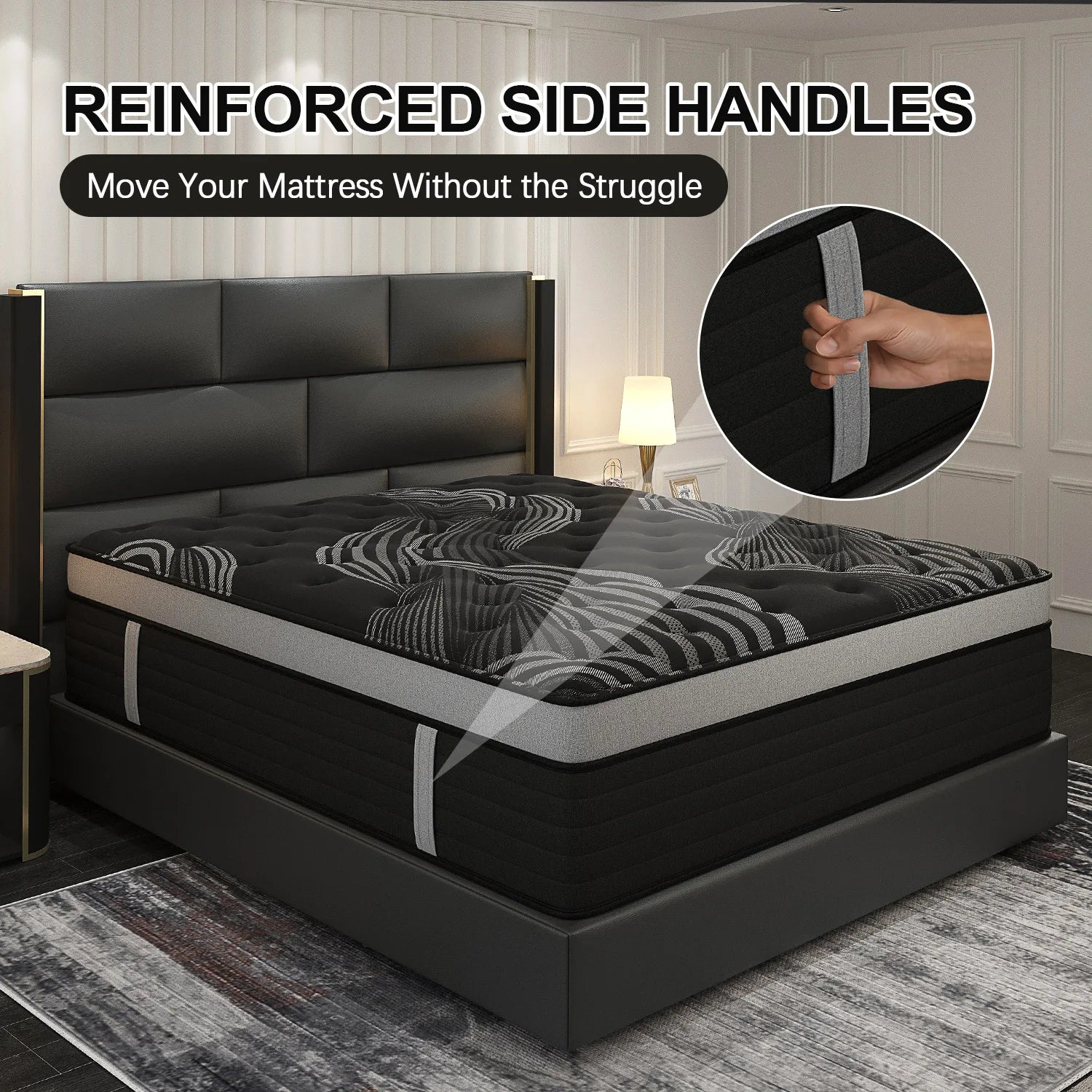 12"14" Gel Memory Foam Hybrid Pocket Spring Mattress Twin Full Queen King Bed Mattress In A Box, Medium Firm Motion Isolation