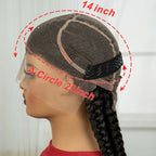 32INCH Cornrow Braided Wigs Synthetic Full Lace Braids Wig with Baby Hair Lace Frontal Knotless Braided Lace Wig for Black Women