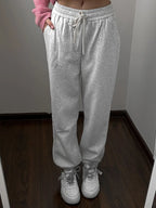 Thick Warm Fleece Sweatpants Women Winter Straight Leg Pants Gray Velvet Trousers Pants Jogger For Women Sweatpants Outfits