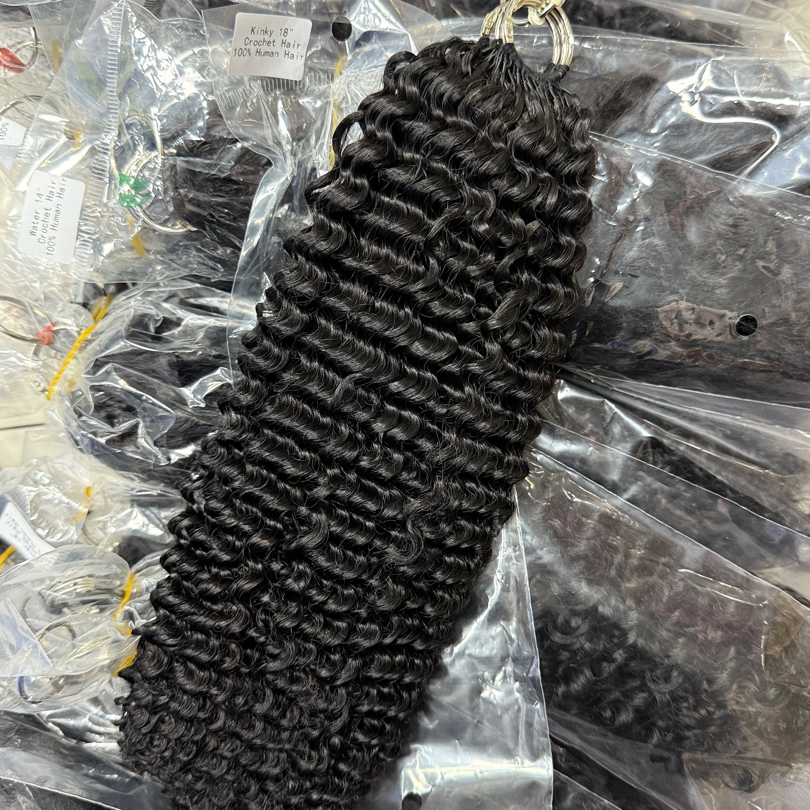 NABI Pre-Separated Crochet Human Hair Bundle Miracle Knots Braiding 14-18inch Water Wave Curly 100% Human Hair for Women